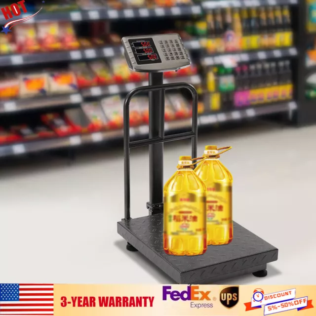 300kg Digital Floor Heavy Duty Bench Scale Electronic Platform Shipping Postal🔥