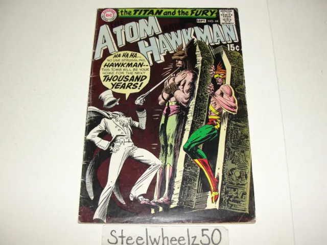 The Atom And Hawkman #44 Comic DC 1969 2nd App Gentleman Ghost Origin Anderson
