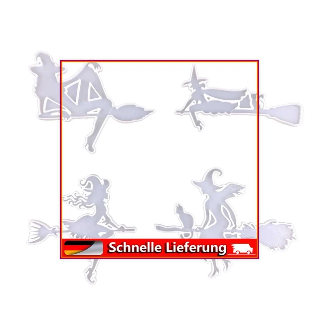 Halloween Mond Hexe Silikonformen, Halloween Form f? Epoxidharz, DIY Handwerk He