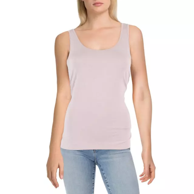 &BASICS Womens Pink Cami Shell Scoop Neck Tank Top Shirt XL BHFO 8188