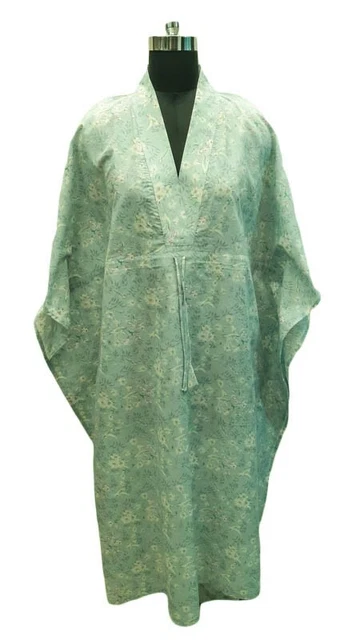 Delfina Blue Short Cotton Kaftan main image 1