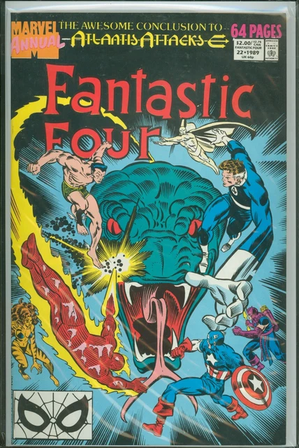 Fantastic Four Annual 22  Atlantis Attacks Conclusion!  VF  1989  Marvel Comic