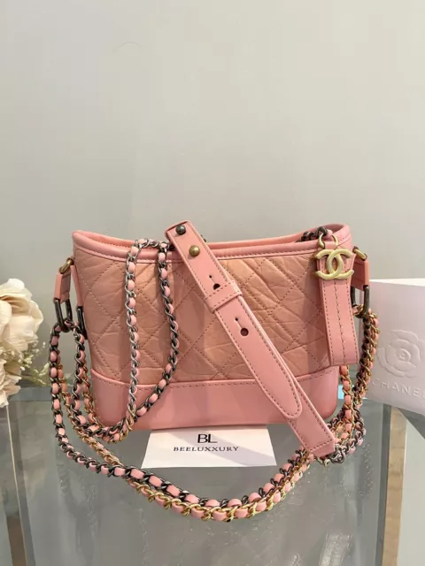 1000% AUTH! 🌸 Chanel Gabrielle Pink 🌸 Hobo Shoulder Bag! NEW FULL SET  RECEIPT $4,790.00 - PicClick