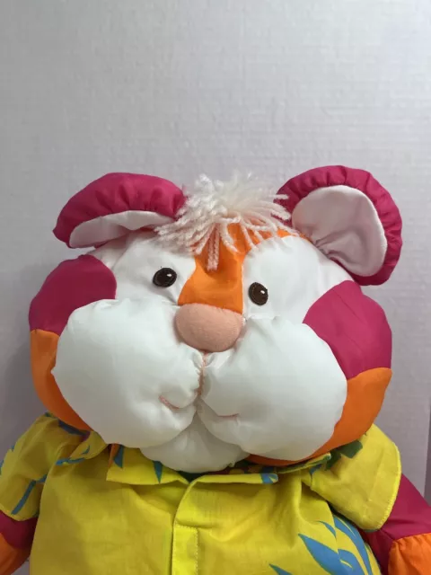 Fisher Price Puffalump Tiger Plush Wild Thing Hawaiian Shirt Pink Orange '87 2