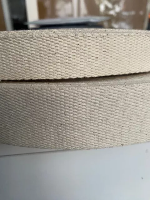 Heavy duty cotton canvas webbing tape 3 sizes for Belt, Chair, Bag Handles, etc 3