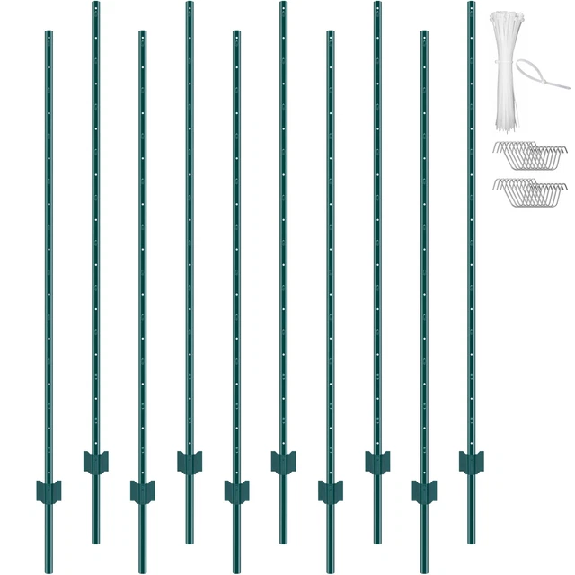 Lot De 10 Piquets De Clôture De Pâturage Herkules - 150 Cm, Plastique Robuste, Pointe Acier - Farmland