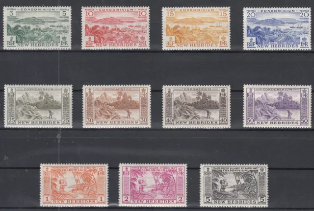 Of22149/ New Hebrides – Y&T # 186 / 196 Complete Mint Mh – Cv 70 $