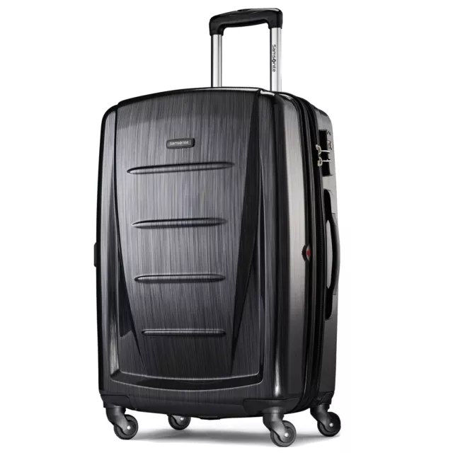 Samsonite Winfield 2 Hardside Luggage 24” Spinner Wheels, Brushed Anthracite New