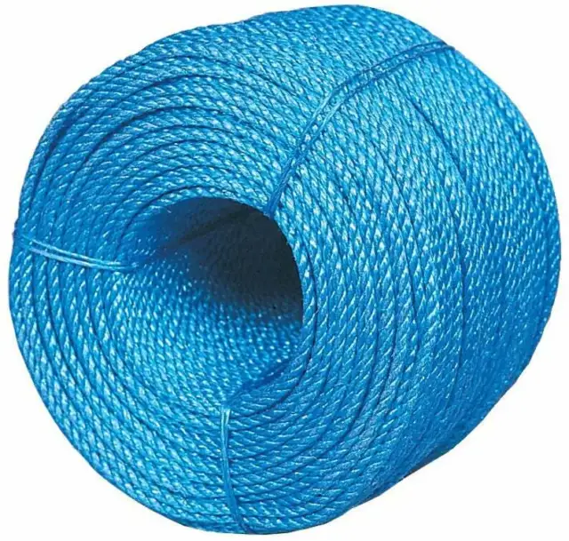 Blue Poly Rope Strong 4/6/8/10/12/14mm Builder Polypropylene Nylon Braided Cord