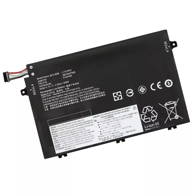 Batterie Pour Ordinateur Portable Lenovo THINKPAD E480 E490 E580 E590 L17C3P51