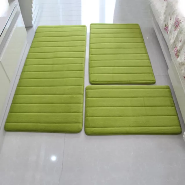 home 3-piece/set living room thick carpet anti slip bathroom mat set 2