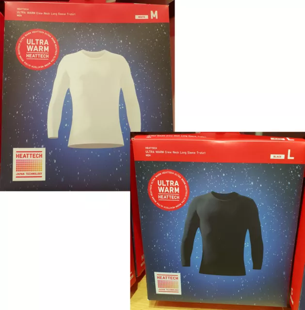 NEW UNIQLO MEN Ultra Warm HEATTECH Crew Neck T-Shirt Long Sleeve innerwear  FS EUR 36,65 - PicClick FR