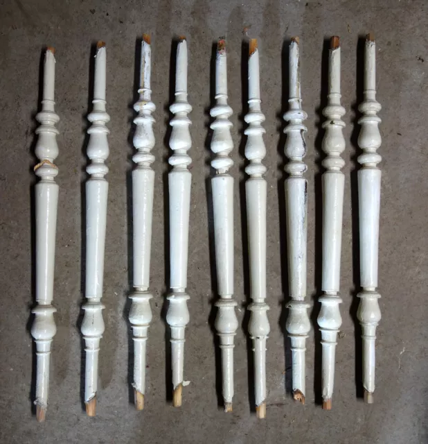 9 Treppenstäbe, Geländerstäbe Füllstäbe Traillen (Nr.3b) ca. 80 cm, Gründerzeit 9 Treppenstäbe, Geländerstäbe Füllstäbe Traillen (Nr.3b) ca. 80 cm, Gründerzeit