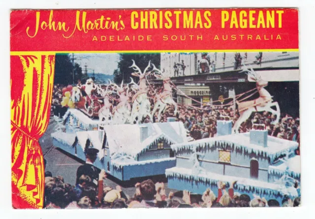 John Martin's Pageant Old fold out Photo Postcard Adelaide South Australia c1964