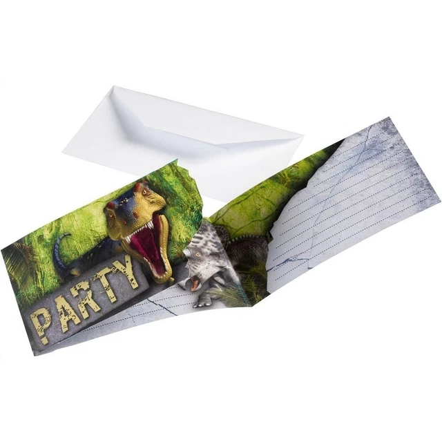 Amscan Dinosaur Attack Inviti Misura Confezione 8 (SG24861)