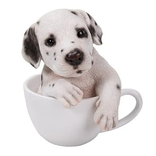 Pacific Trading Dalmatian Teacup Pups Figurine 6 Inch Black and White