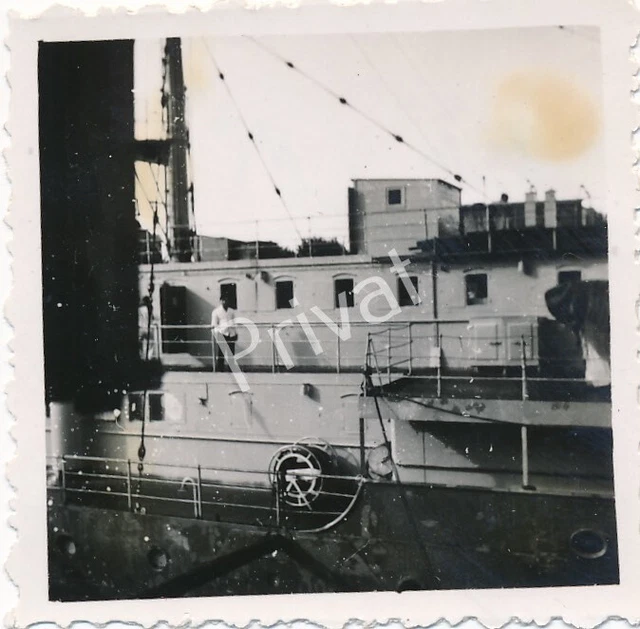 FOTO WK II UBootBegleitschiff Lech Funkbude Libau Liepāja 1943 K1.43