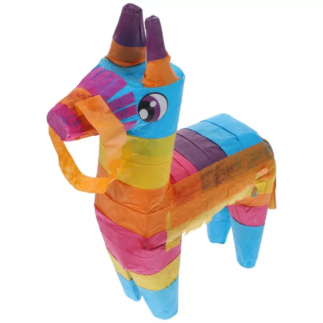 Rainbow Donkey Pinata for Kids Cinco De Mayo Fiesta - Fun Party Game