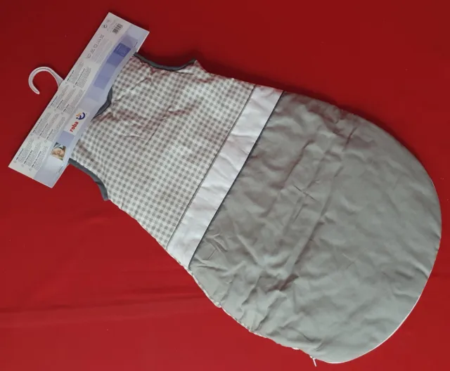 ROBA Baby Schlafsack 70 cm grau / weiß atmungsaktive Baumwolle, NEU & OVP