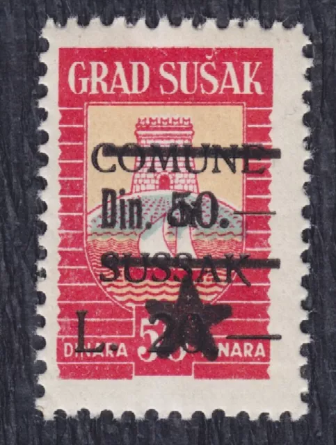 WWII Italy Croatia Revenue stamp - The city of Susak, MNH