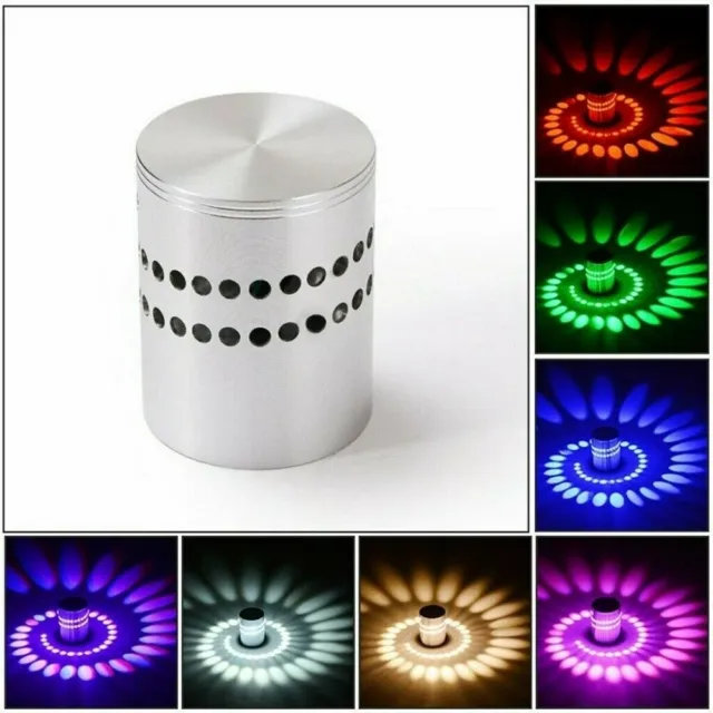 Effekt RGB 3W LED Wandleuchte Dimmbar Spiralen Beleuchtung Flurlampe Innenlampe