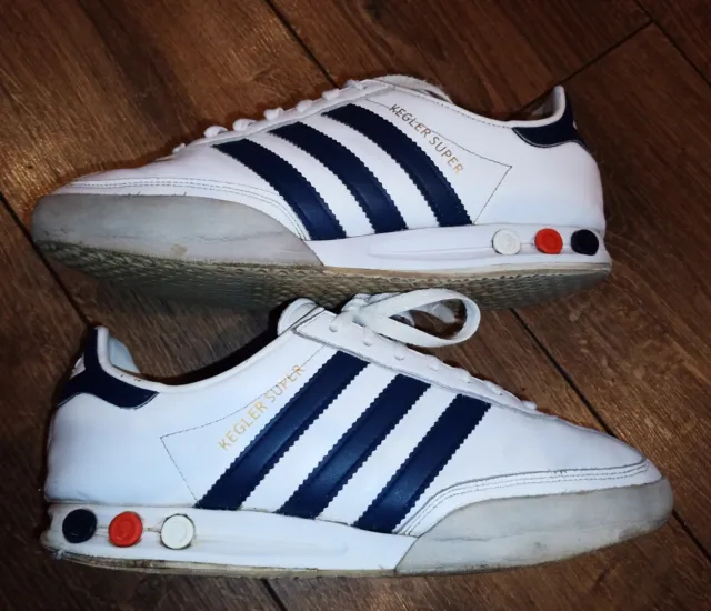 Men's Adidas Kegler Super OG Trainers In White In Size 7.5 UK