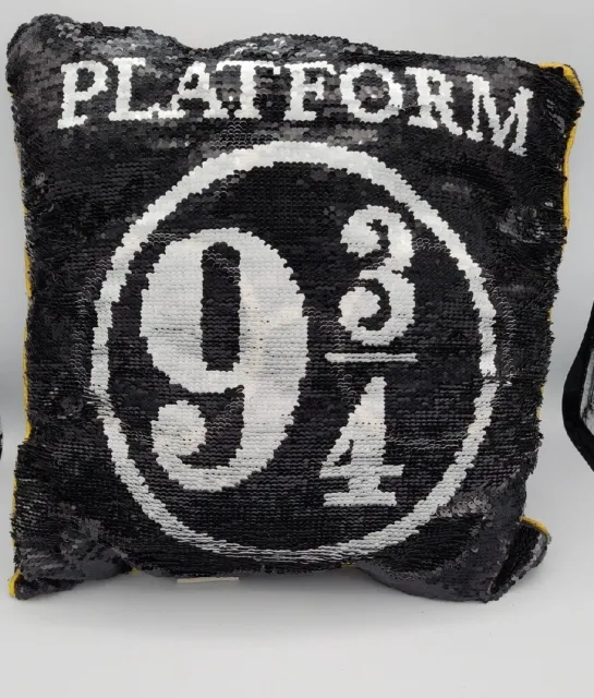 Harry Potter Changing Sequin Throw Pillow Reversible Platform 9 3/4 Spectacles