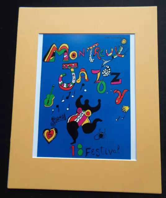 Niki de Saint Phalle Montreux Jazz Festival 1984 Music Matted Art Print Poster