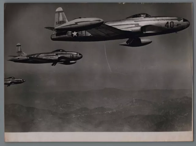 Lockheed F-80 Shooting Star Formation Original Vintage Manufacturers Photo P-80
