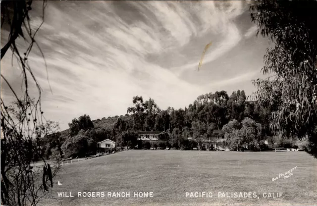 Will Rogers Ranch Home, PACIFCIC PALISADES, California Real Photo Postcard