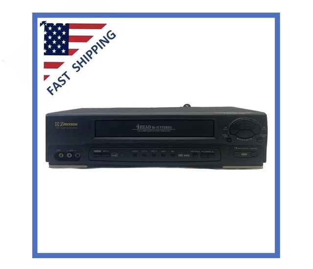 EMERSON VIDEO CASSETTE Recorder 4 Head HiFi Stereo 19 Micron Head