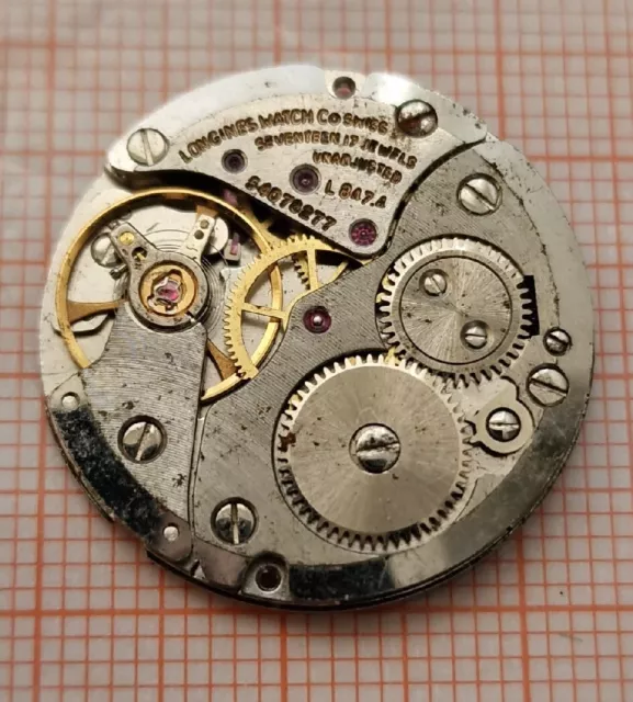longines vintage Movimento L847.4 Ricambi Bilancere Ok Uomo Vintage