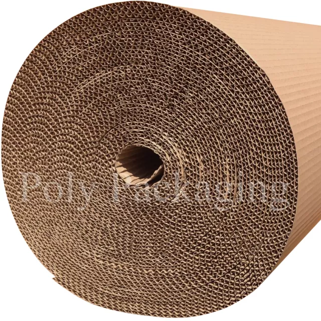 1000mm x 75m CORRUGATED CARDBOARD PAPER ROLLS Postal Packaging Parcels