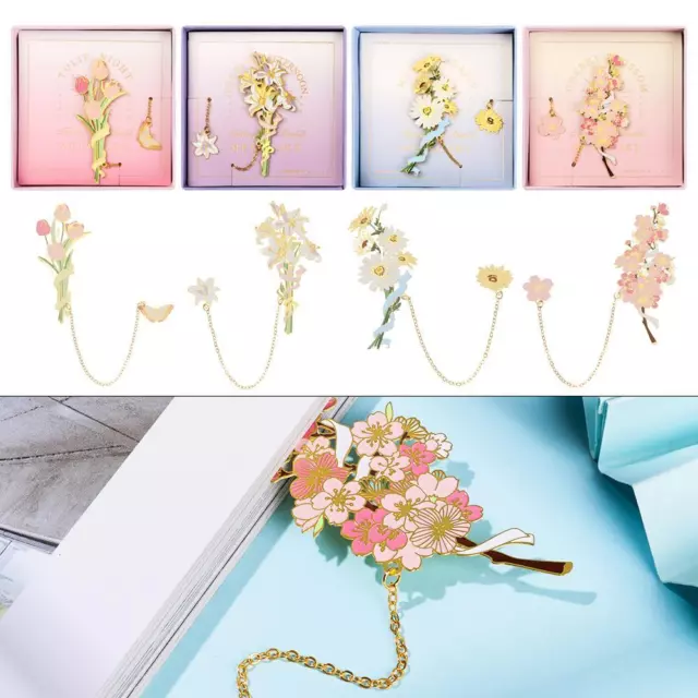 Stationery Retro Chinese style Pendant Book Clip Pagination Mark Metal Bookmark