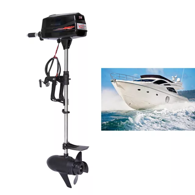 7 HP Electric Outboard Motor Boat Engine Fishing Boat Motor Brushless 1800W NEW