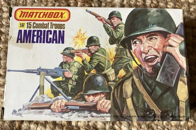 Matchbox Toy Soldiers Boxed Combat Troops American 1/32 scale BOX ONLY!