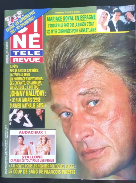 Ciné Télé Revue 23/3/1995; Johnny Hallyday/ Mariage royale en Espagne/ Arditi