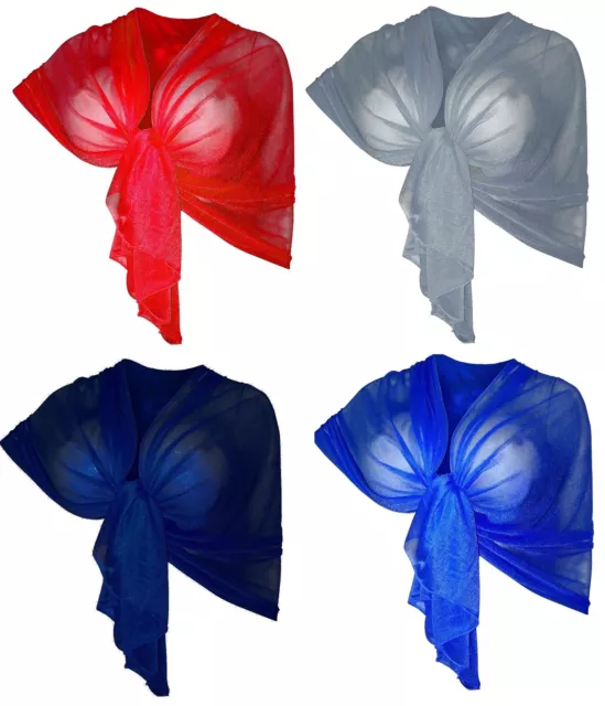 Élégant Écharpe Châle Glitter Brillant Foulard, De Femme Fille Étole