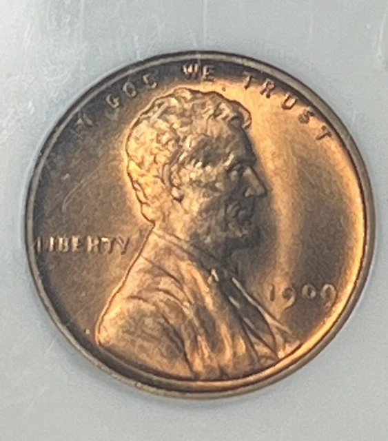 1909 VDB Lincoln Cent, RED, Gem BU++