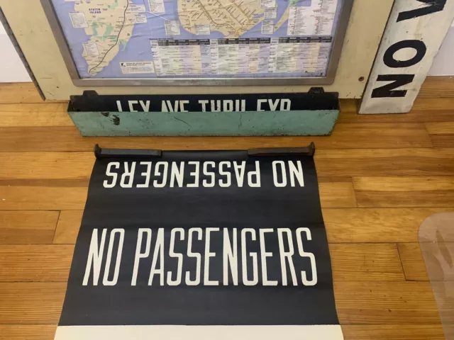 Nyc R17 Ny Subway Roll Sign No Passengers Urban Man Cave Garage Old Style Vellum 2