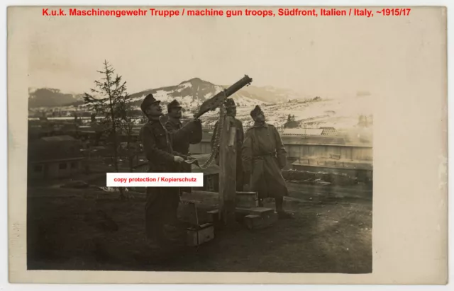K.u.k. Foto Soldat,Maschinengewehr Truppe,ww1 photo soldier,machine gun,italy,MG