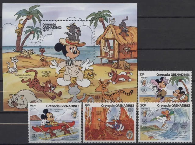 Walt Disney, Mark Twain - Grenada Grenadinen - ** MNH 1985