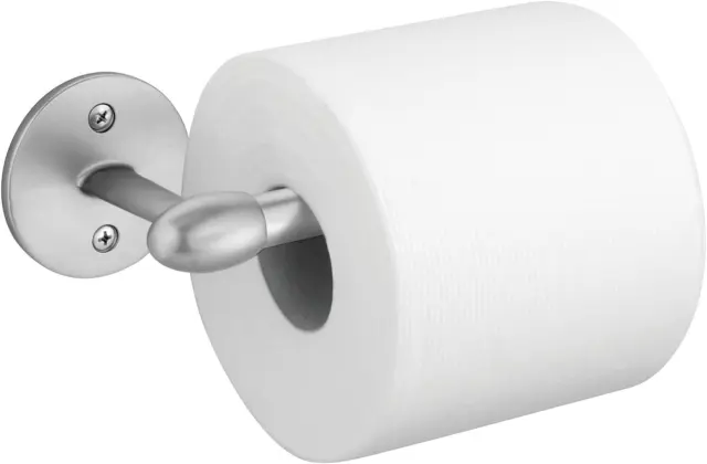 Mdesign Modern Metal Toilet Tissue Paper Roll Holder and Dispenser for Bathroom