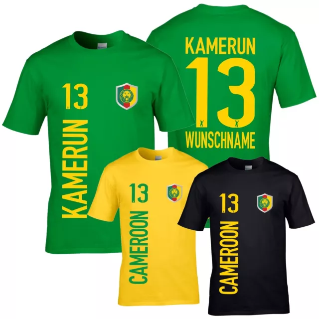 FanShirt KAMERUN Trikot Herren Druck Nummer Name Jersey WM FanShirts4u