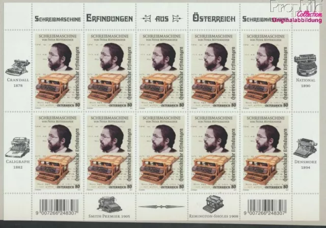 Briefmarken Österreich 2017 Mi 3327Klb Kleinbogen (kompl.Ausg.) postfrisch(93506