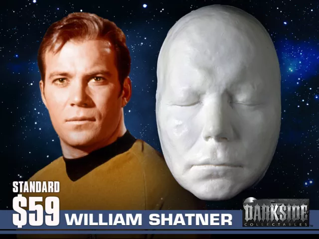 NEW WILLIAM SHATNER LIFE-SIZE Life Cast Life Mask in Lightweight Resin