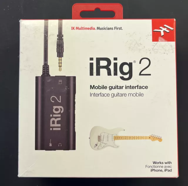 IK Multimedia iRig 2 Guitar Interface for iOS and Mac - Full Warranty!