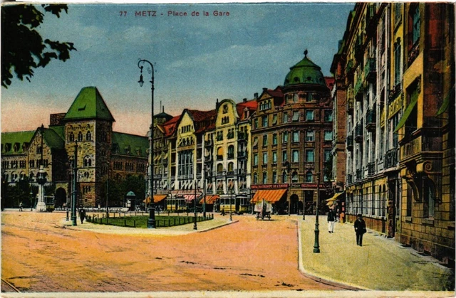 CPA AK METZ - Place de la Gare (454843)