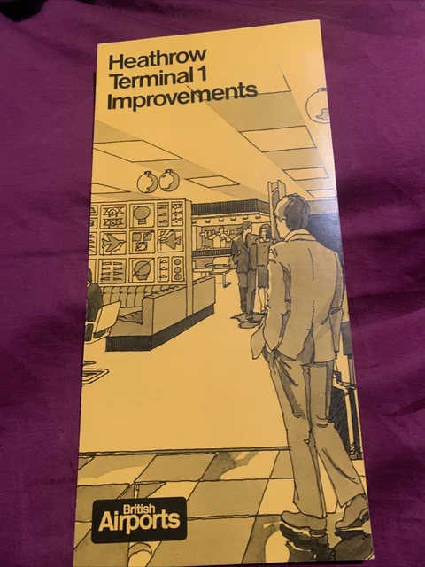 London Heathrow Airport Terminal 1 Improvements Leaflet,1980s?, BAA, Airlines