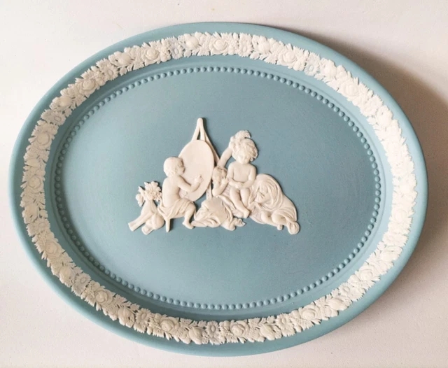 Wedgwood Jasperware Turquesa Bebé Academy Bandeja / Placa